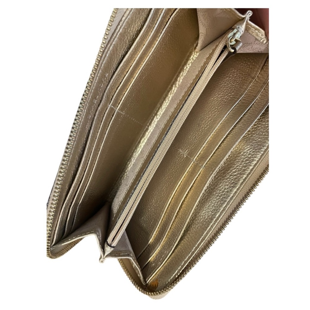 Michael Kors Metallic Gold Zip Wallet - Picture 9 of 12
